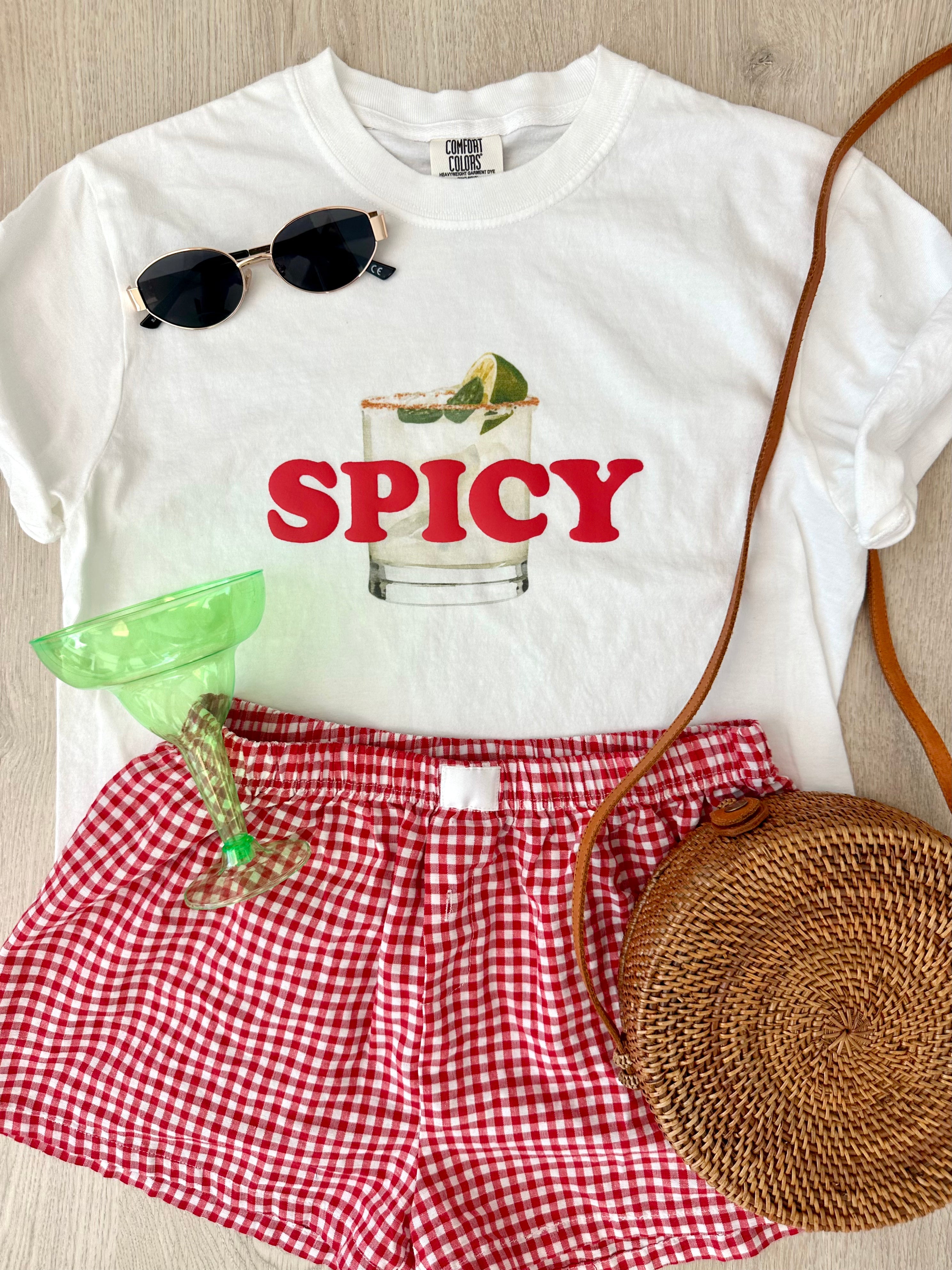 PUFF ‘Warning: Spicy Behavior’ Margarita Boxy Tee