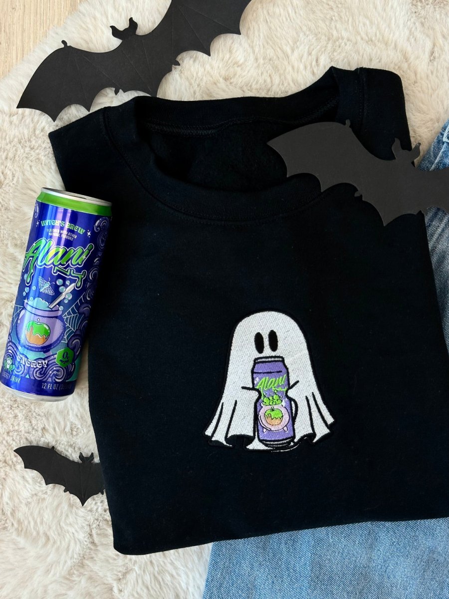 'Alani Nu Witch's Brew' Ghost Drink Crewneck Sweatshirt