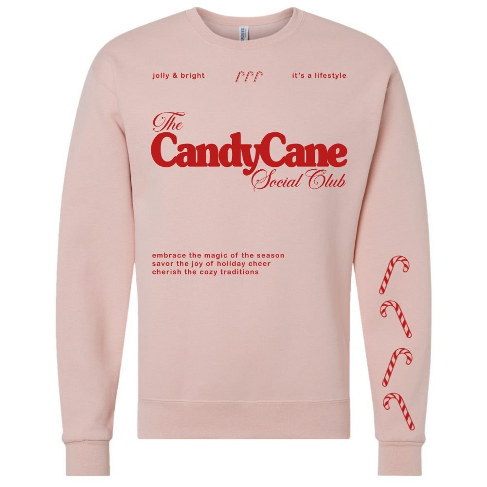 'Candy Cane Social Club' Crewneck Sweatshirt