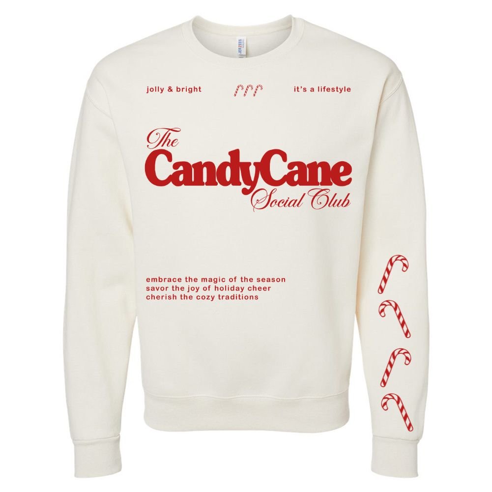 'Candy Cane Social Club' Crewneck Sweatshirt