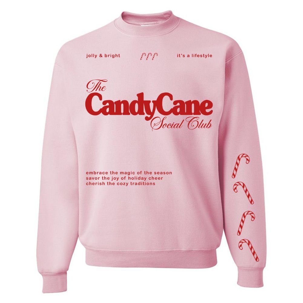 'Candy Cane Social Club' Crewneck Sweatshirt