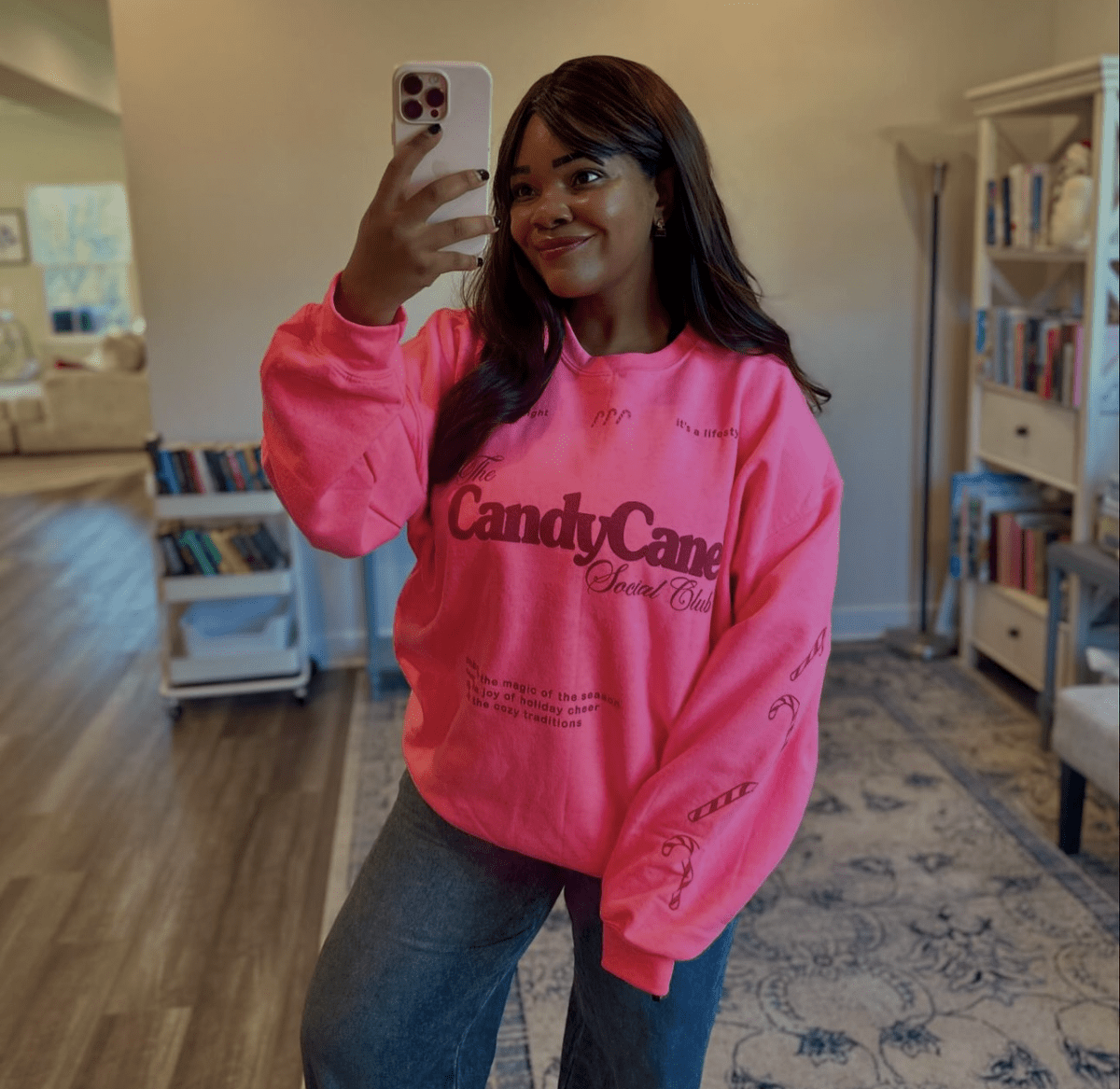 'Candy Cane Social Club' Crewneck Sweatshirt
