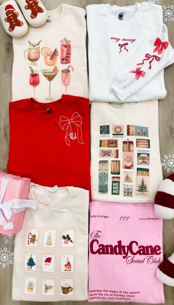 'Candy Cane Social Club' Crewneck Sweatshirt