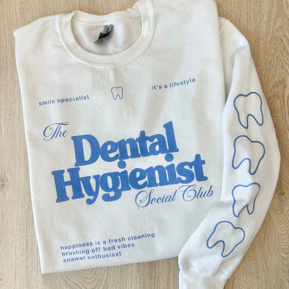 ‘Dental Hygienist Social Club' Crewneck Sweatshirt