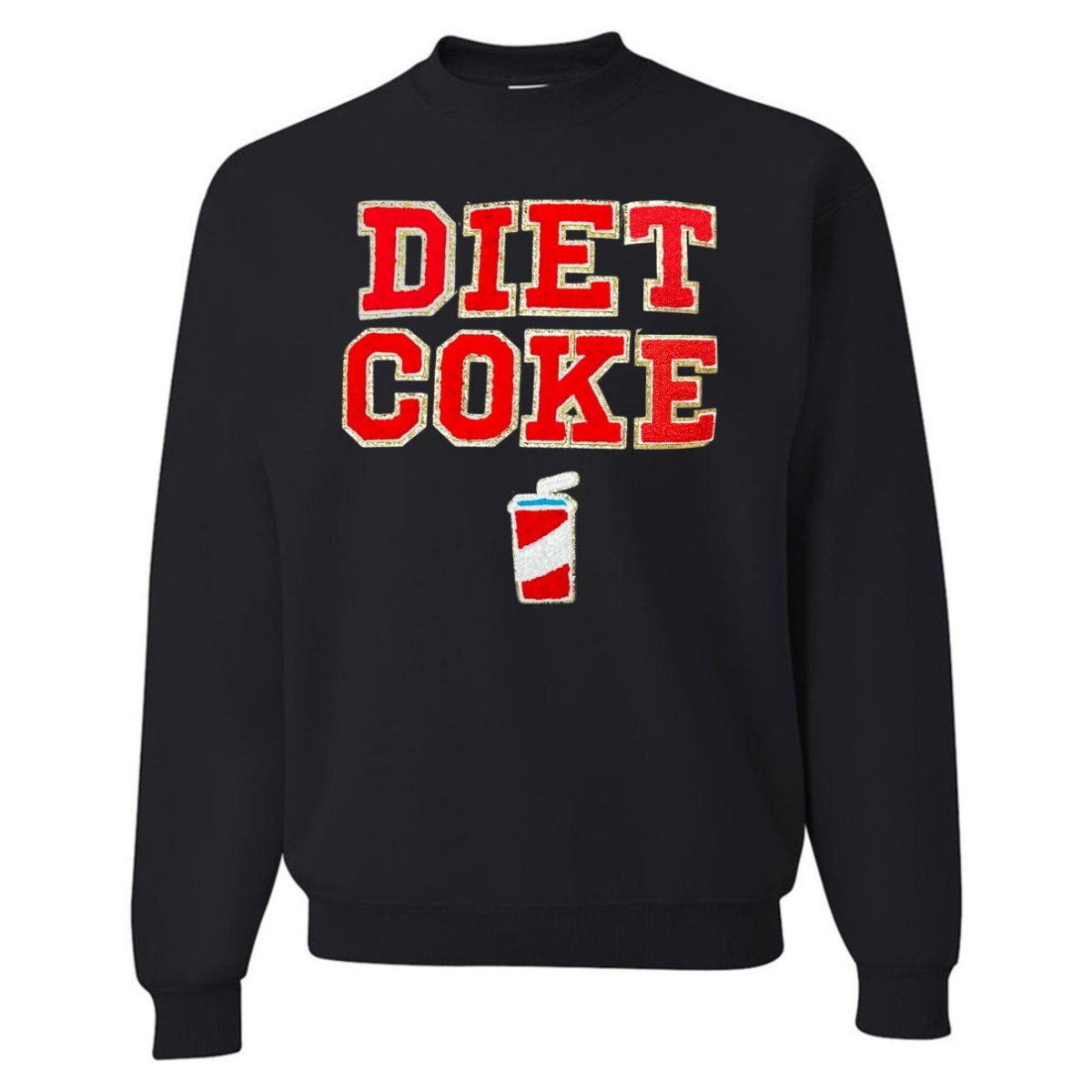'Diet Coke' Letter Patch Crewneck Sweatshirt