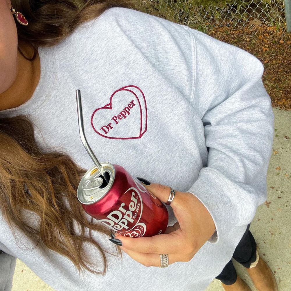 'Dr. Pepper Candy Heart' Crewneck Sweatshirt