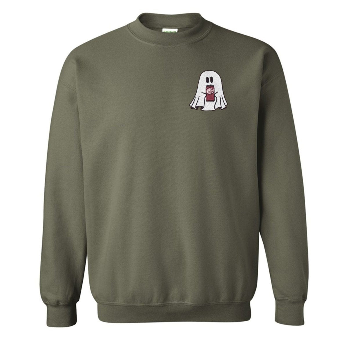 'Dr. Pepper Ghost' Embroidered Crewneck Sweatshirt