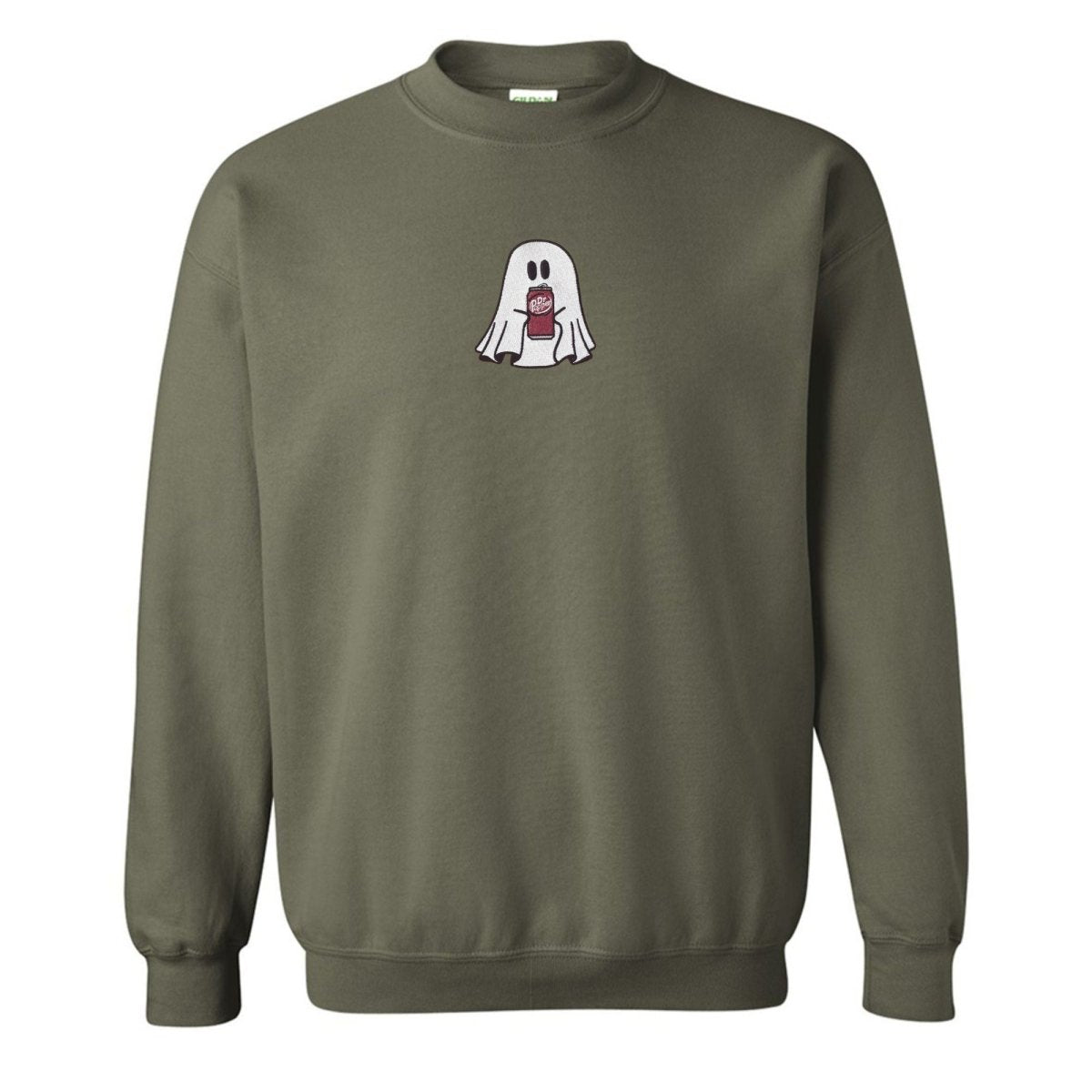 'Dr. Pepper Ghost' Embroidered Crewneck Sweatshirt