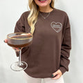 'Espresso Martini Candy Heart' Crewneck Sweatshirt