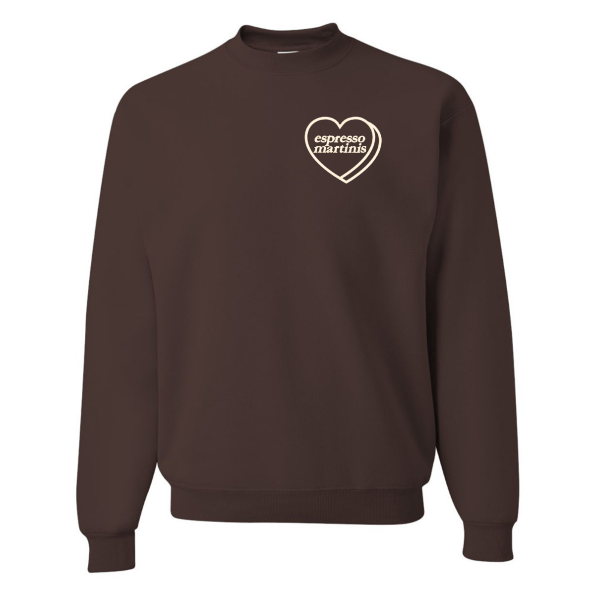 'Espresso Martini Candy Heart' Crewneck Sweatshirt