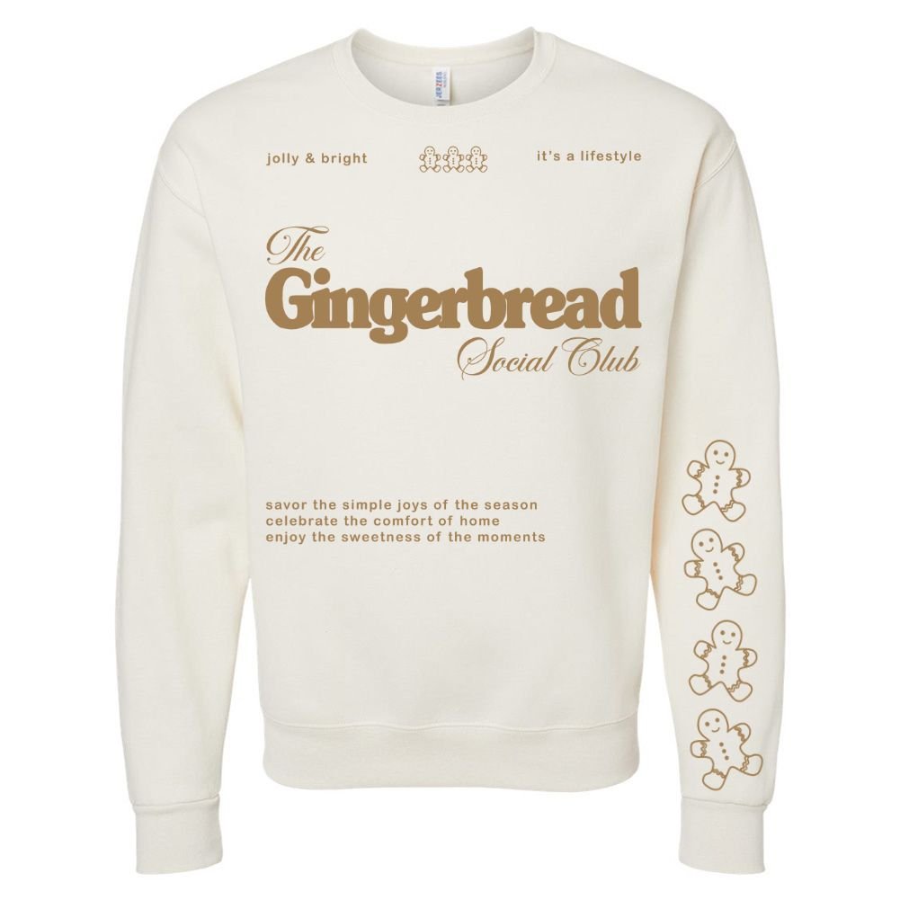 'Gingerbread Social Club' Crewneck Sweatshirt