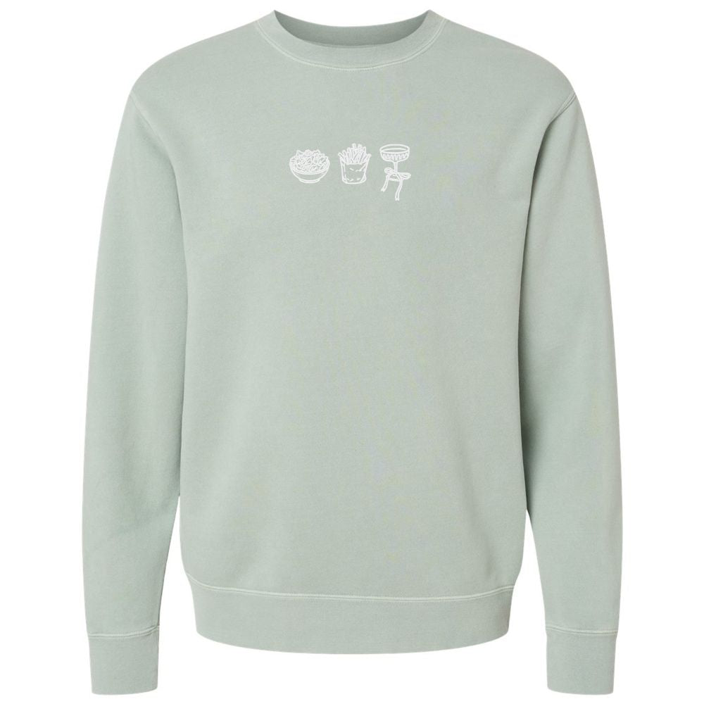 'Girl Dinner' Embroidered Cozy Crew