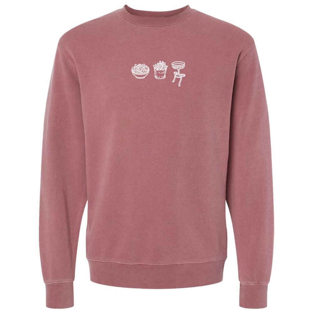'Girl Dinner' Embroidered Cozy Crew