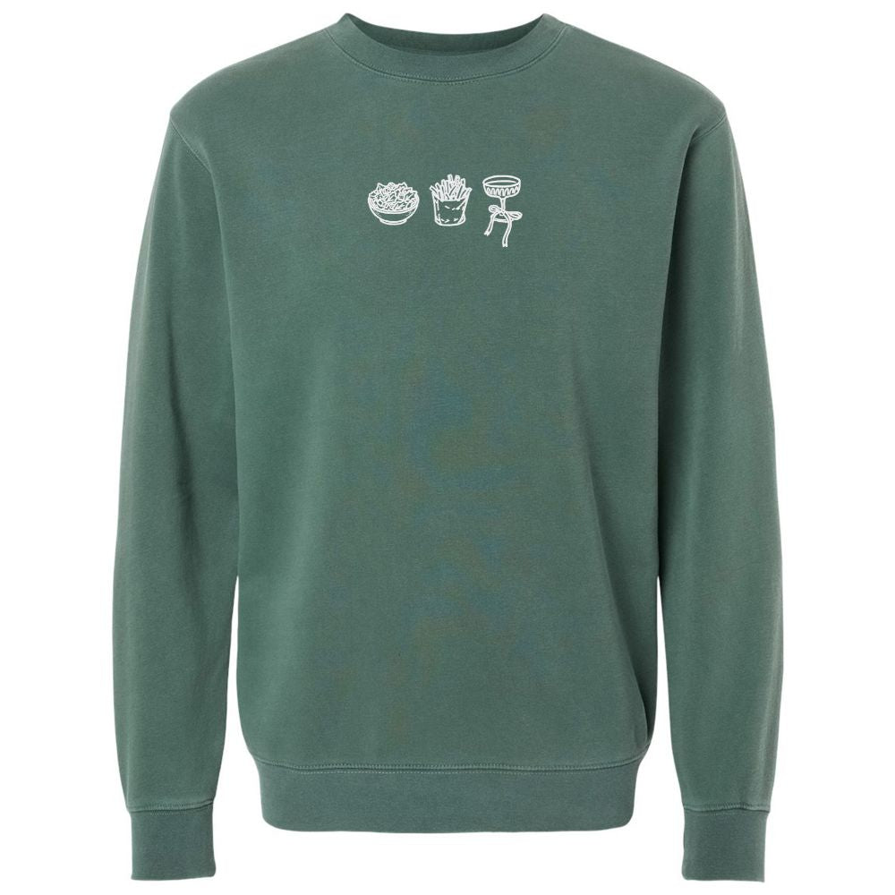 'Girl Dinner' Embroidered Cozy Crew