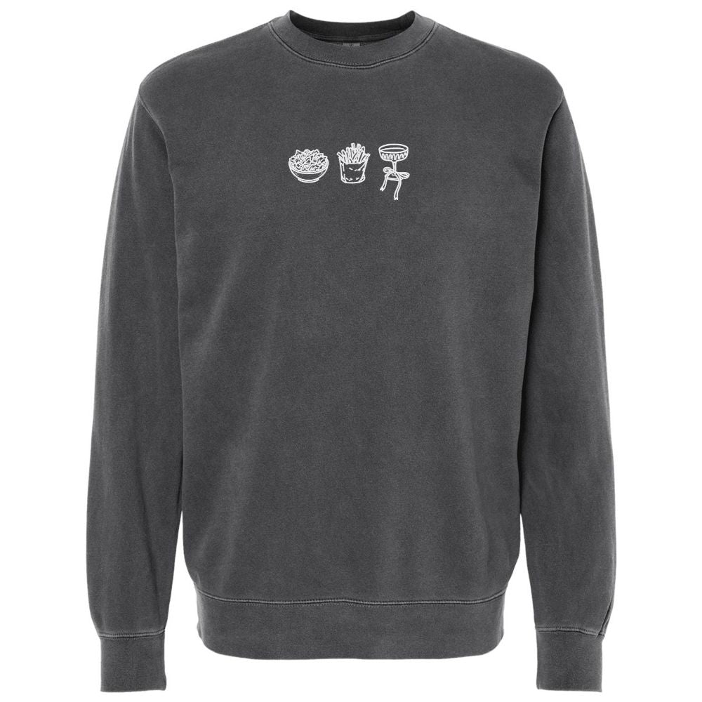 'Girl Dinner' Embroidered Cozy Crew
