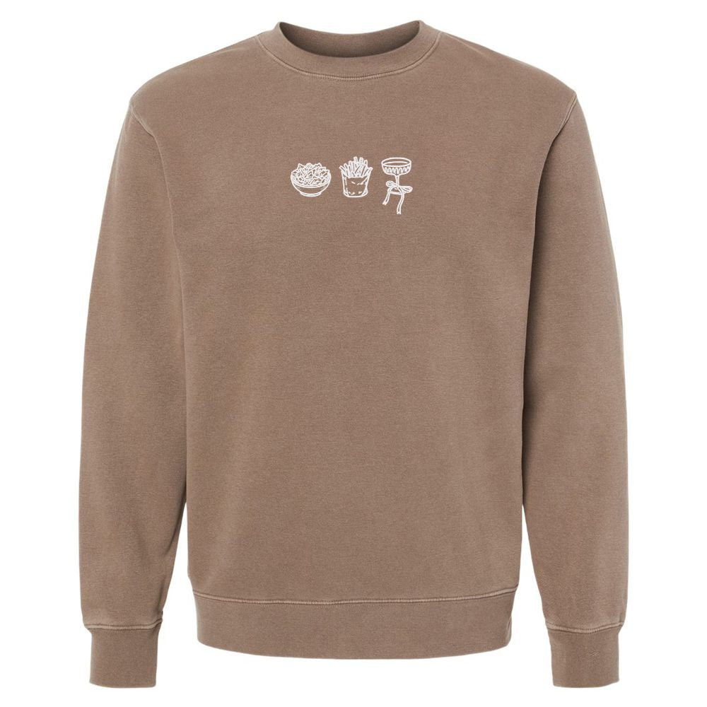 'Girl Dinner' Embroidered Cozy Crew