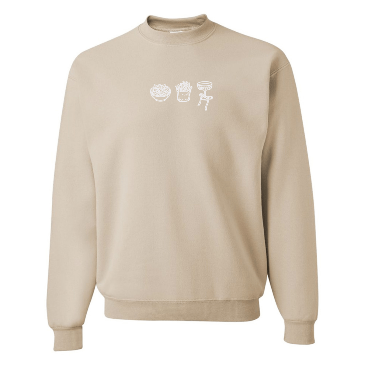 'Girl Dinner' Embroidered Crewneck Sweatshirt