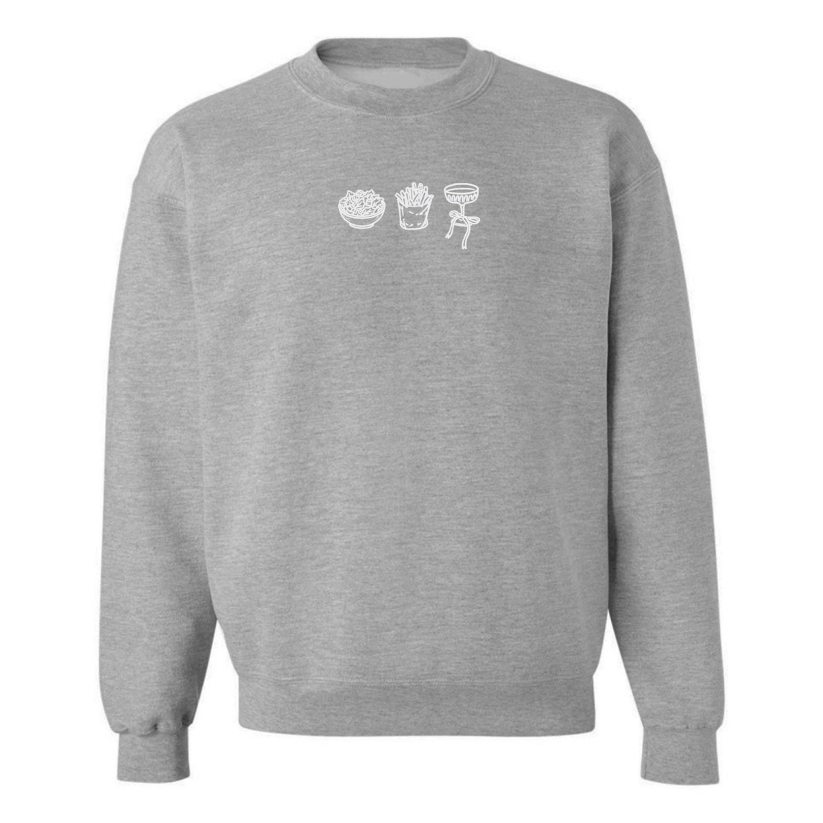 'Girl Dinner' Embroidered Crewneck Sweatshirt