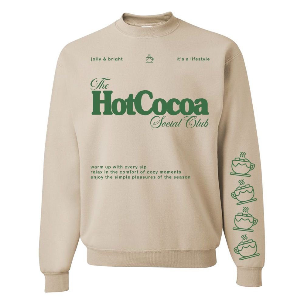 'Hot Cocoa Social Club' Crewneck Sweatshirt