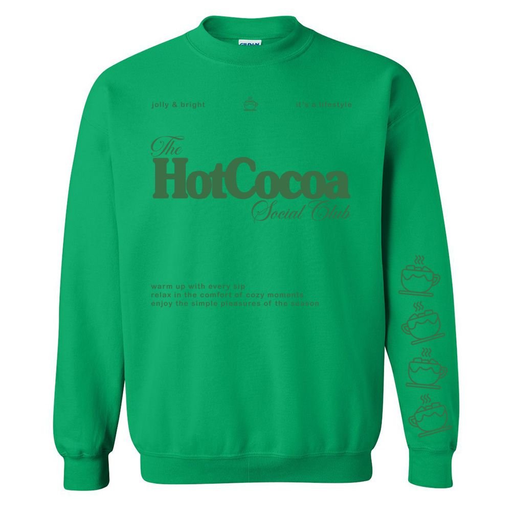 'Hot Cocoa Social Club' Crewneck Sweatshirt