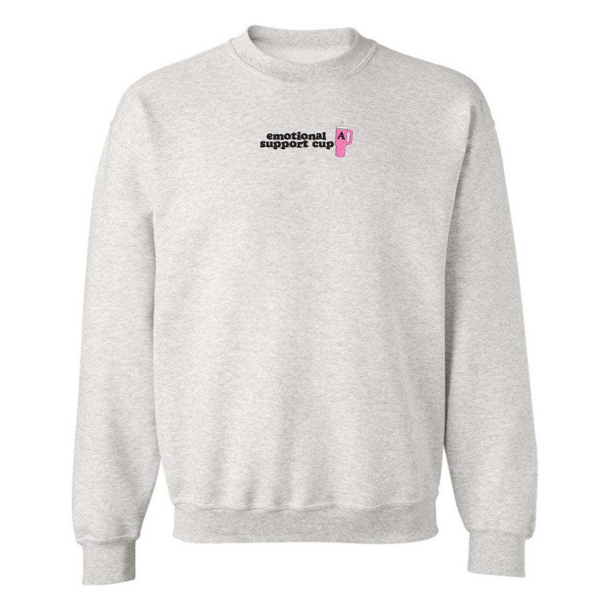 Initial 'Emotional Support Cup' Crewneck Sweatshirt