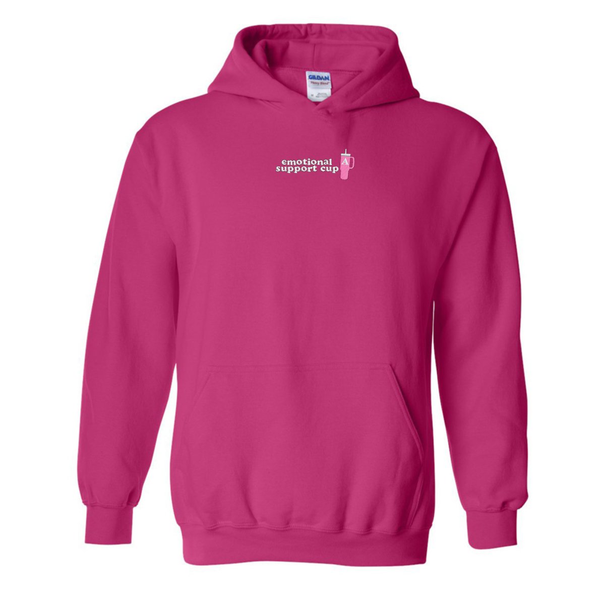 Initial 'Emotional Support Cup' Hoodie