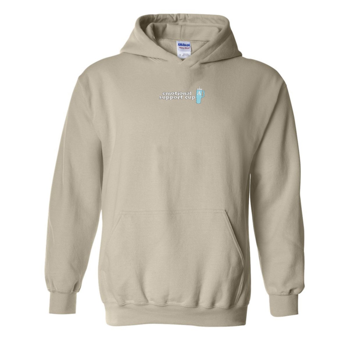 Initial 'Emotional Support Cup' Hoodie