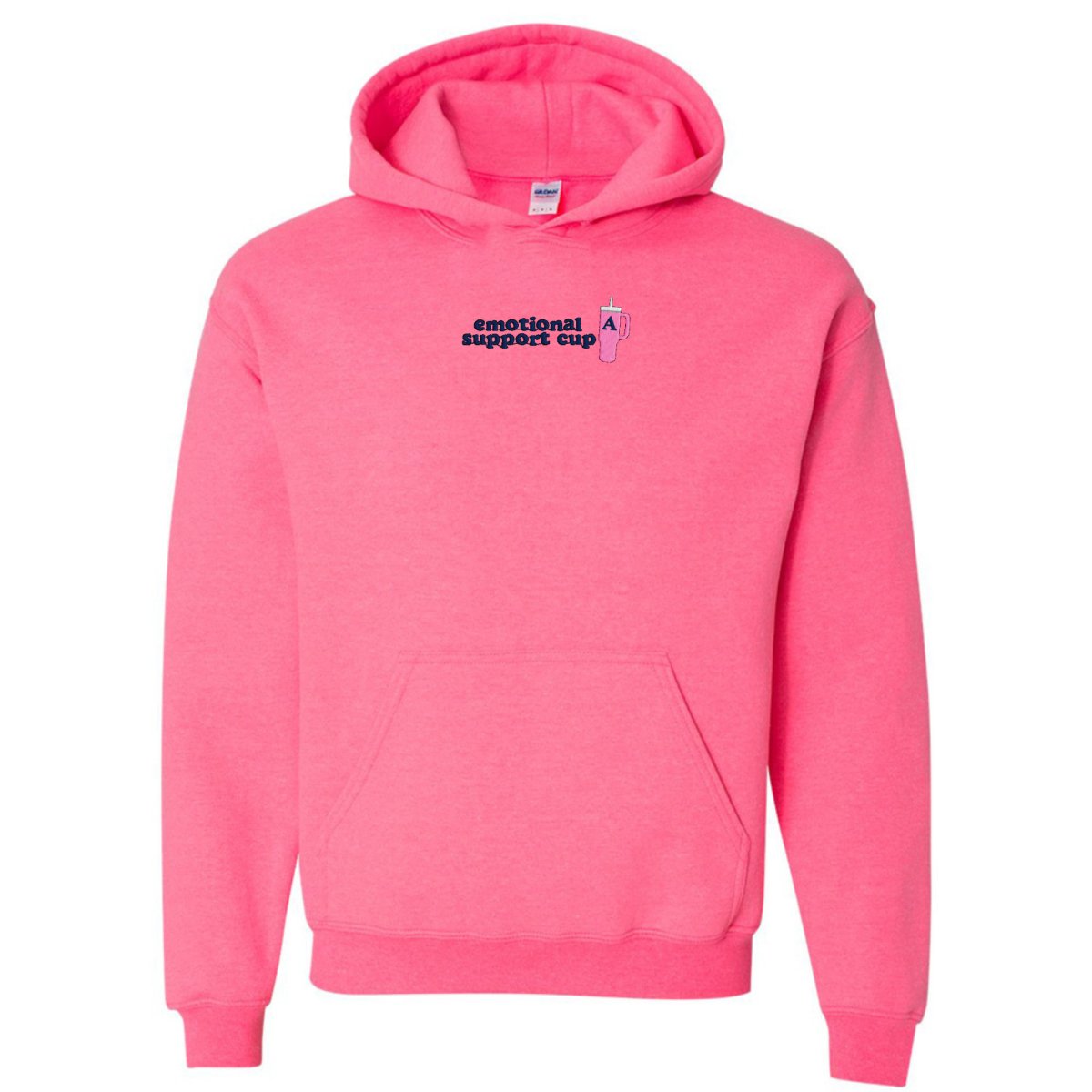 Initial 'Emotional Support Cup' Hoodie