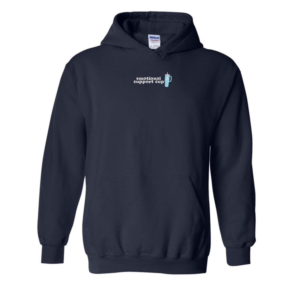 Initial 'Emotional Support Cup' Hoodie