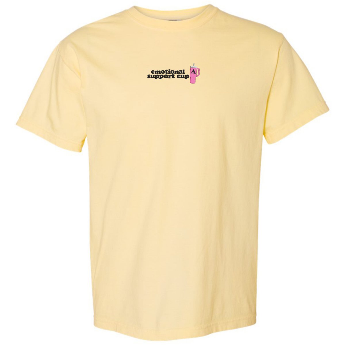 Initial 'Emotional Support Cup' T-Shirt