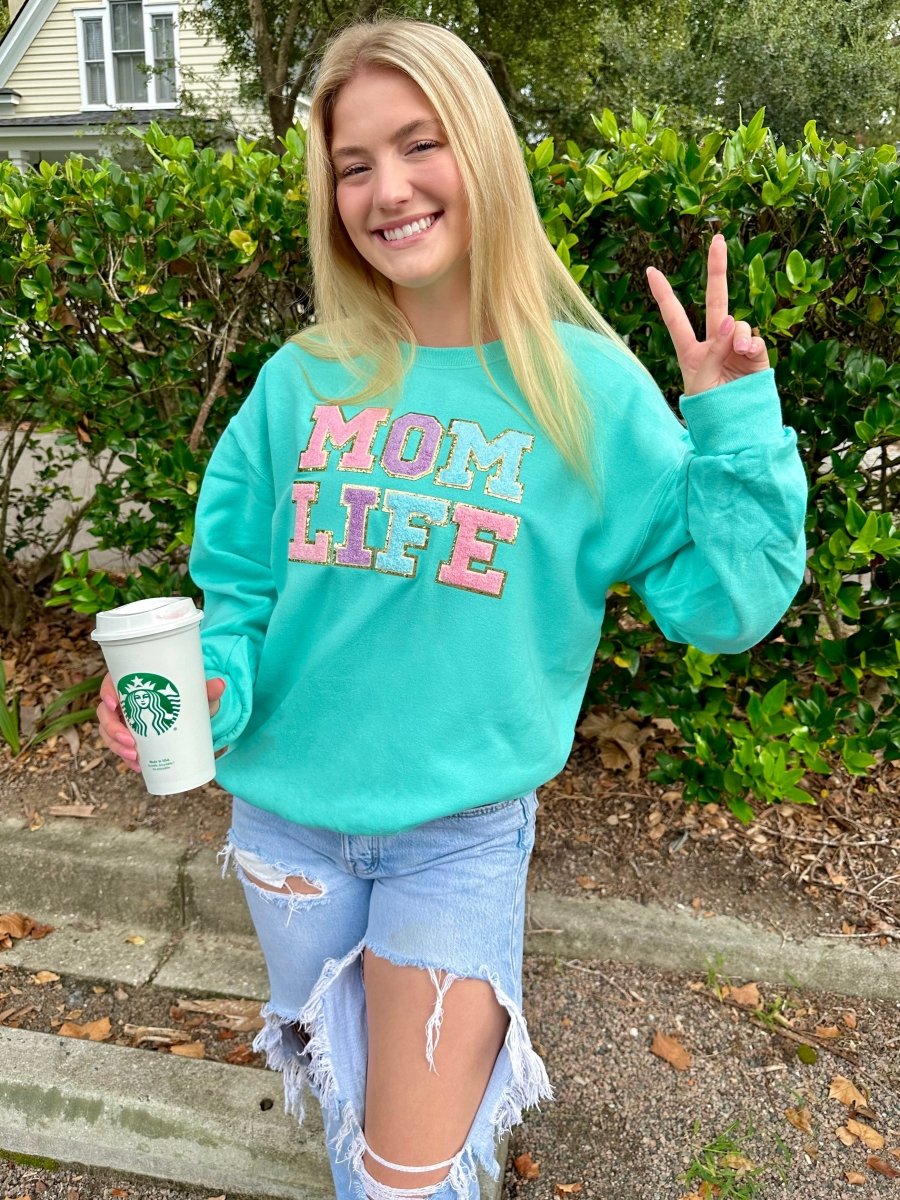 Make It Yours™ Letter Patch Crewneck Sweatshirt