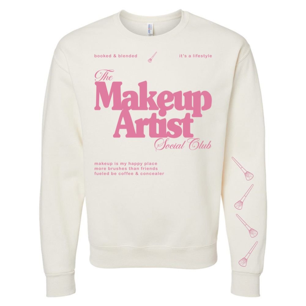 ‘Makeup Artist Social Club' Crewneck Sweatshirt