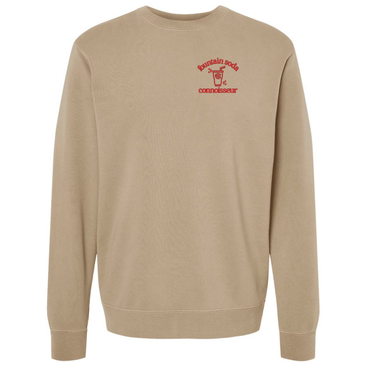 Monogrammed 'Fountain Soda Connoisseur' Cozy Crew