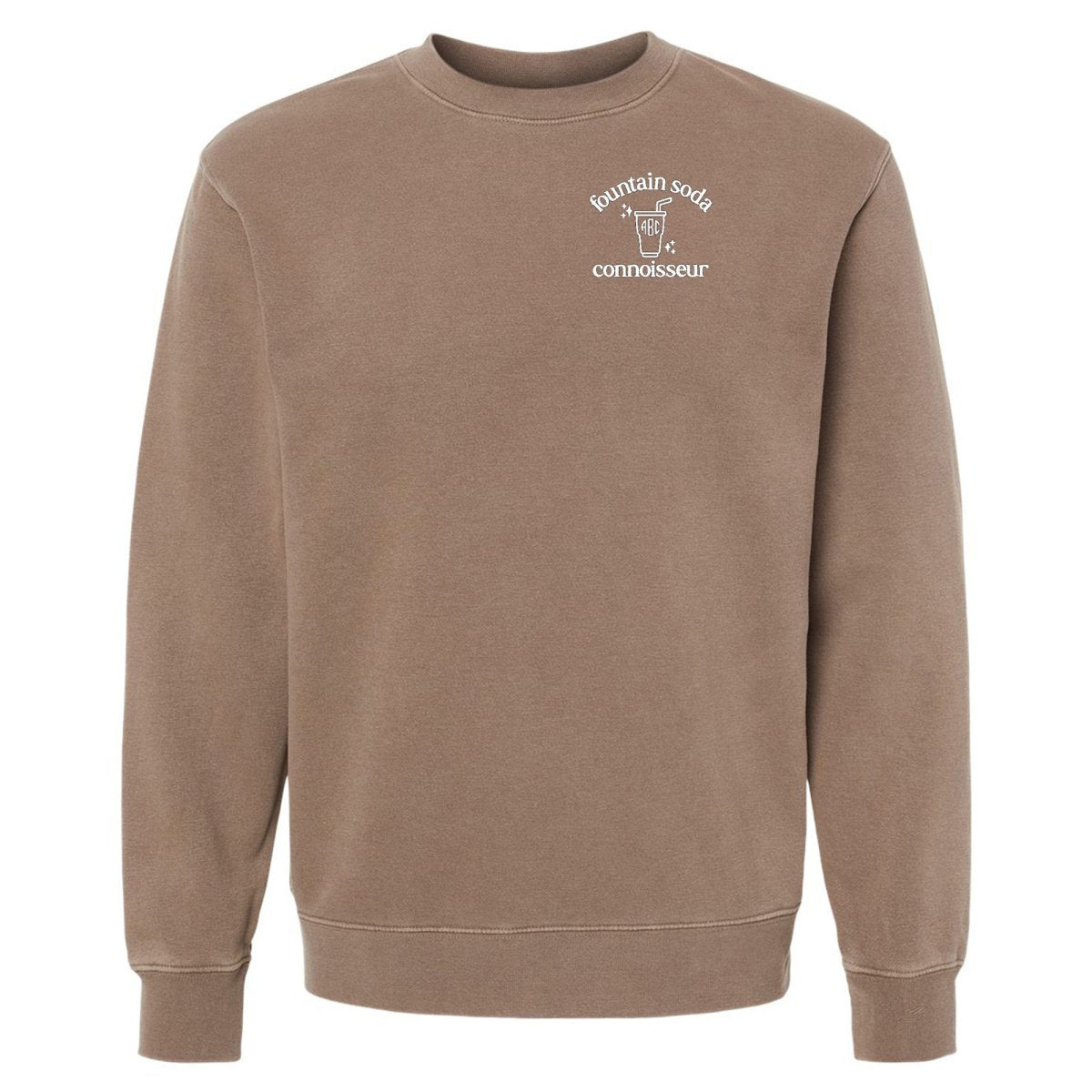 Monogrammed 'Fountain Soda Connoisseur' Cozy Crew