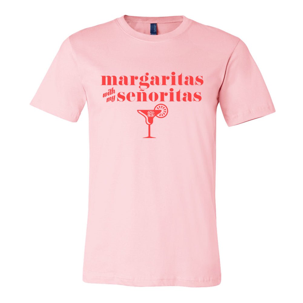 Monogrammed 'Margaritas With My Señoritas' Premium T-Shirt