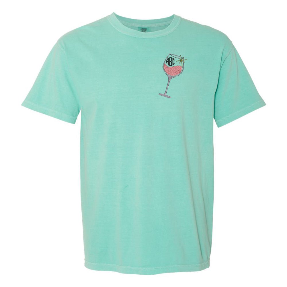Monogrammed Wine Glass T-Shirt