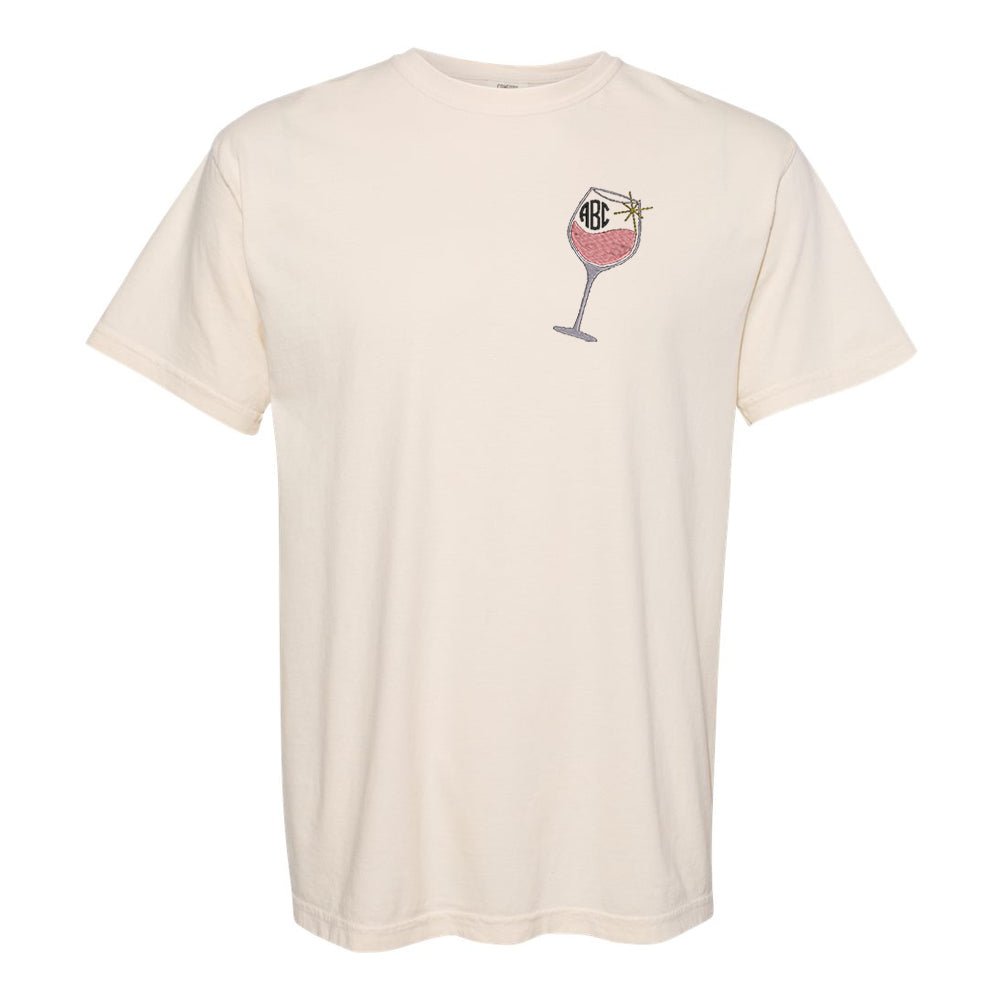 Monogrammed Wine Glass T-Shirt