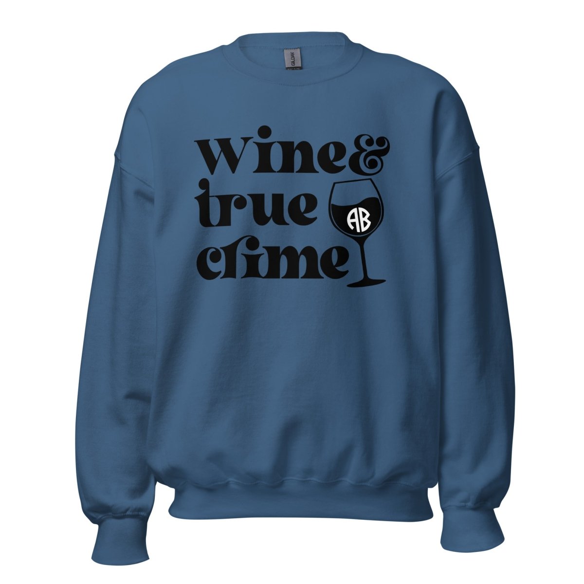 Monogrammed 'Wine & True Crime' Crewneck Sweatshirt