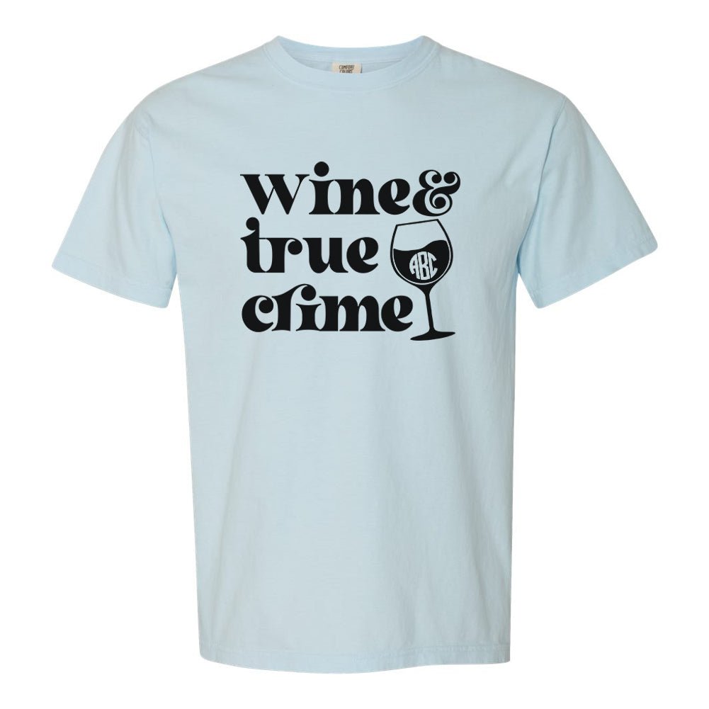 Monogrammed 'Wine & True Crime' T-Shirt