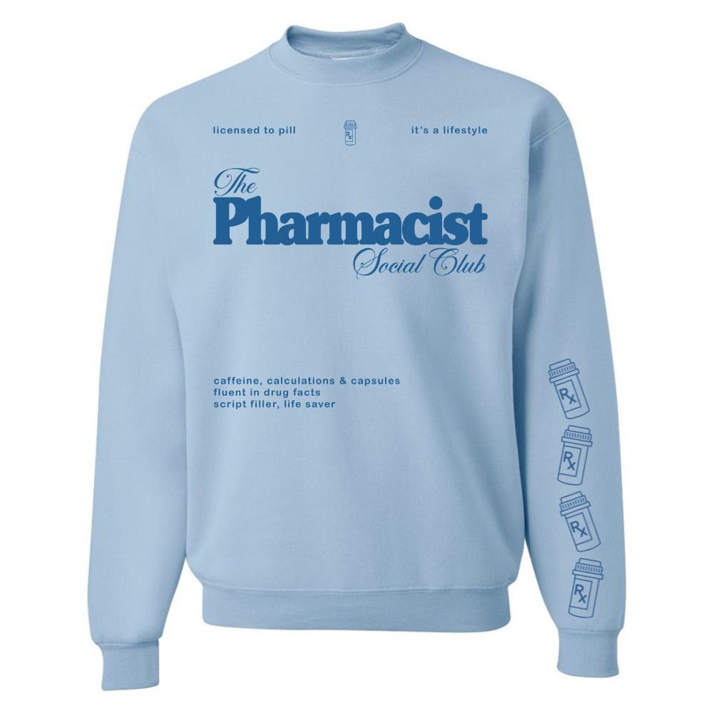 ‘Pharmacist Social Club' Crewneck Sweatshirt