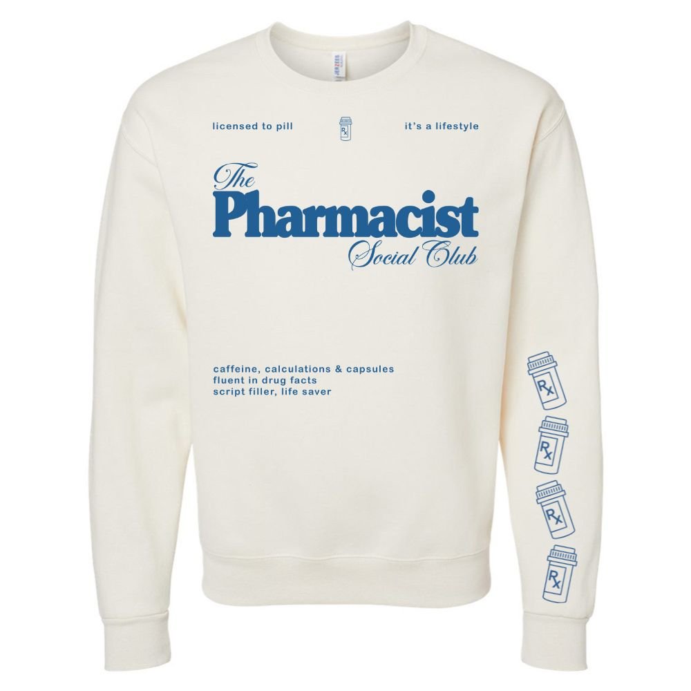 ‘Pharmacist Social Club' Crewneck Sweatshirt