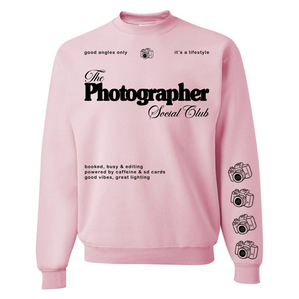 'Photographer Social Club' Crewneck Sweatshirt