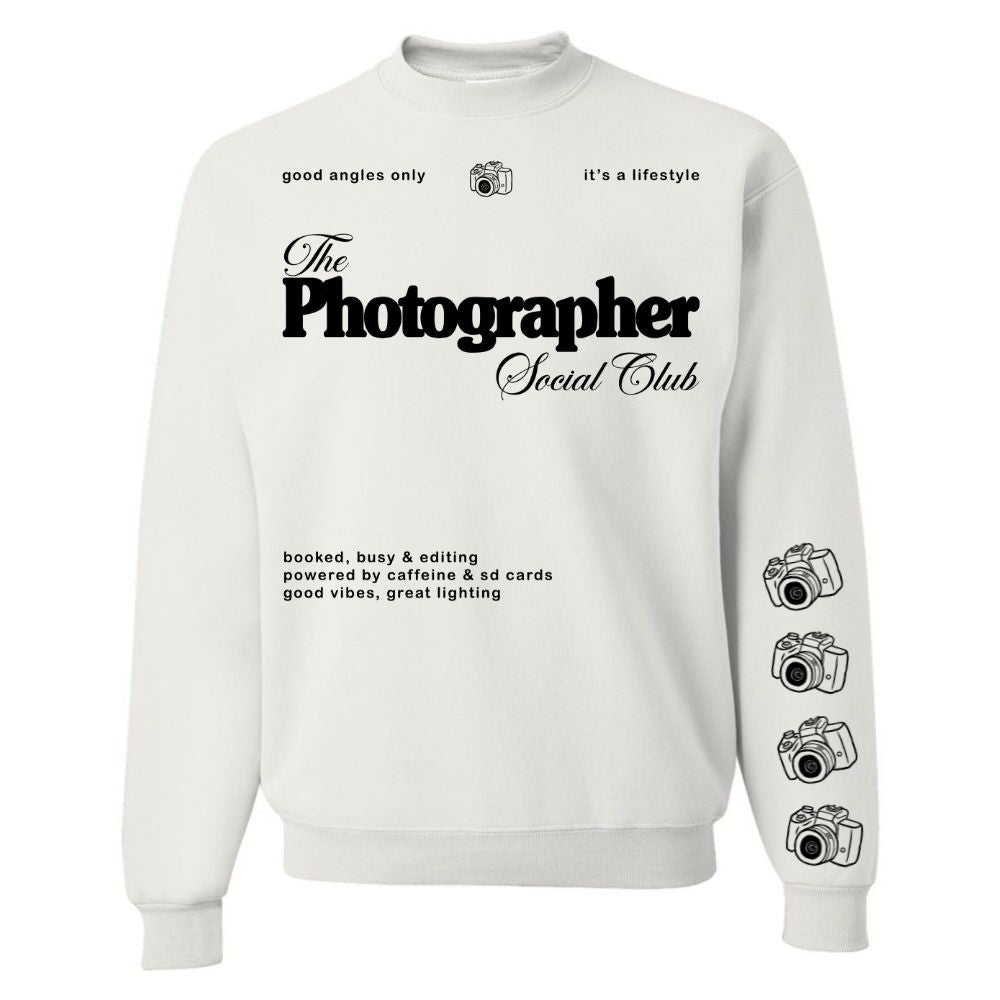'Photographer Social Club' Crewneck Sweatshirt