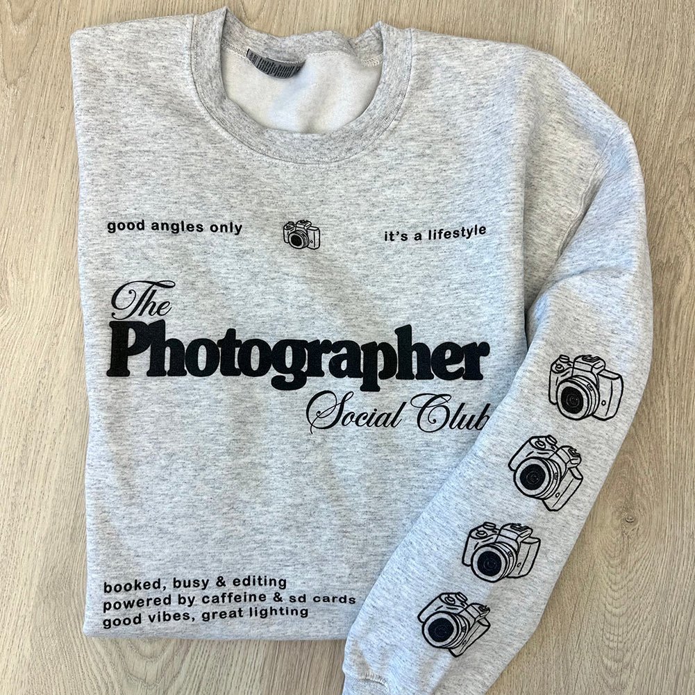 'Photographer Social Club' Crewneck Sweatshirt