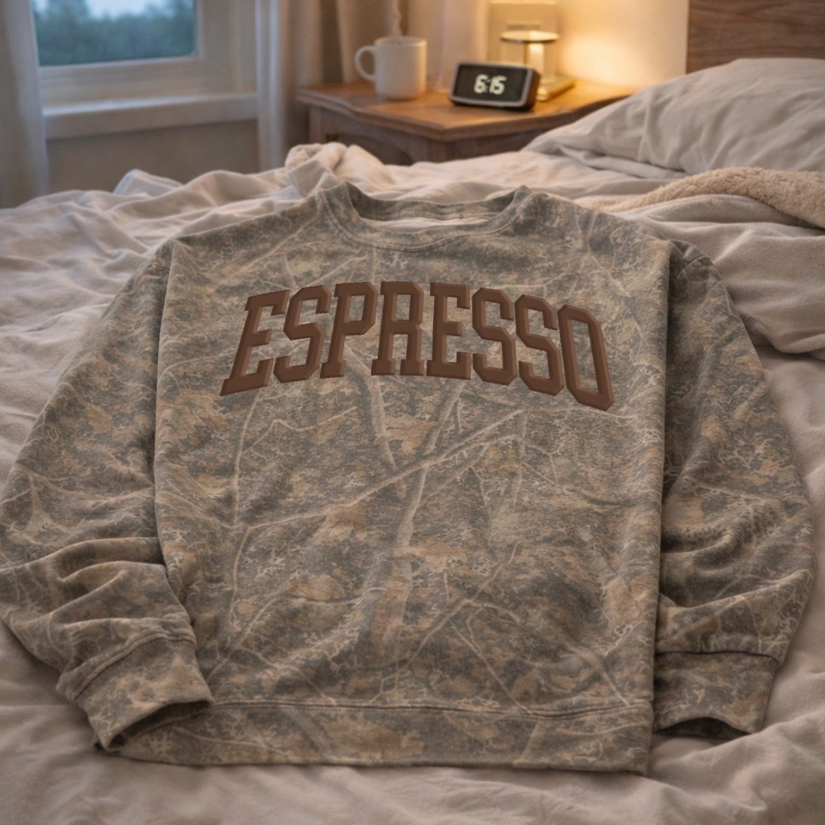 PUFF ‘Espresso’ Camo Hideaway Crewneck