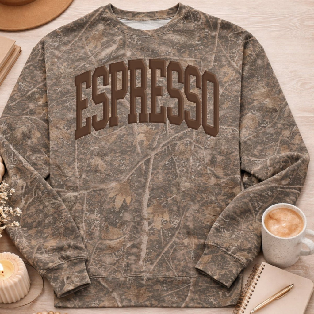 PUFF ‘Espresso’ Camo Hideaway Crewneck