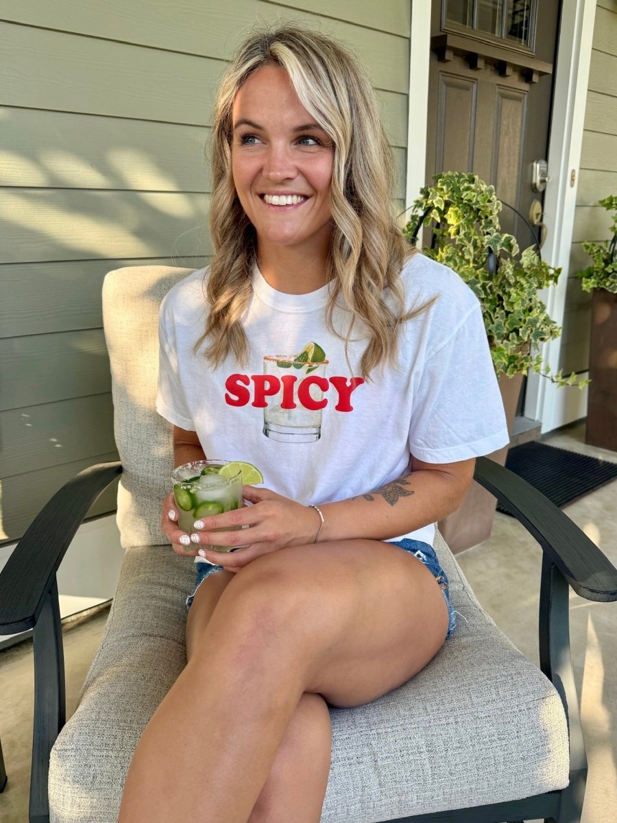 PUFF ‘Warning: Spicy Behavior’ Margarita Boxy Tee