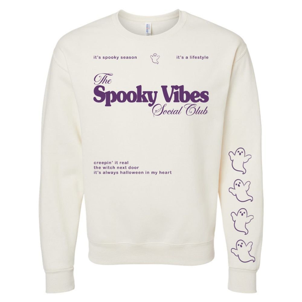 'Spooky Vibes Social Club' Crewneck Sweatshirt